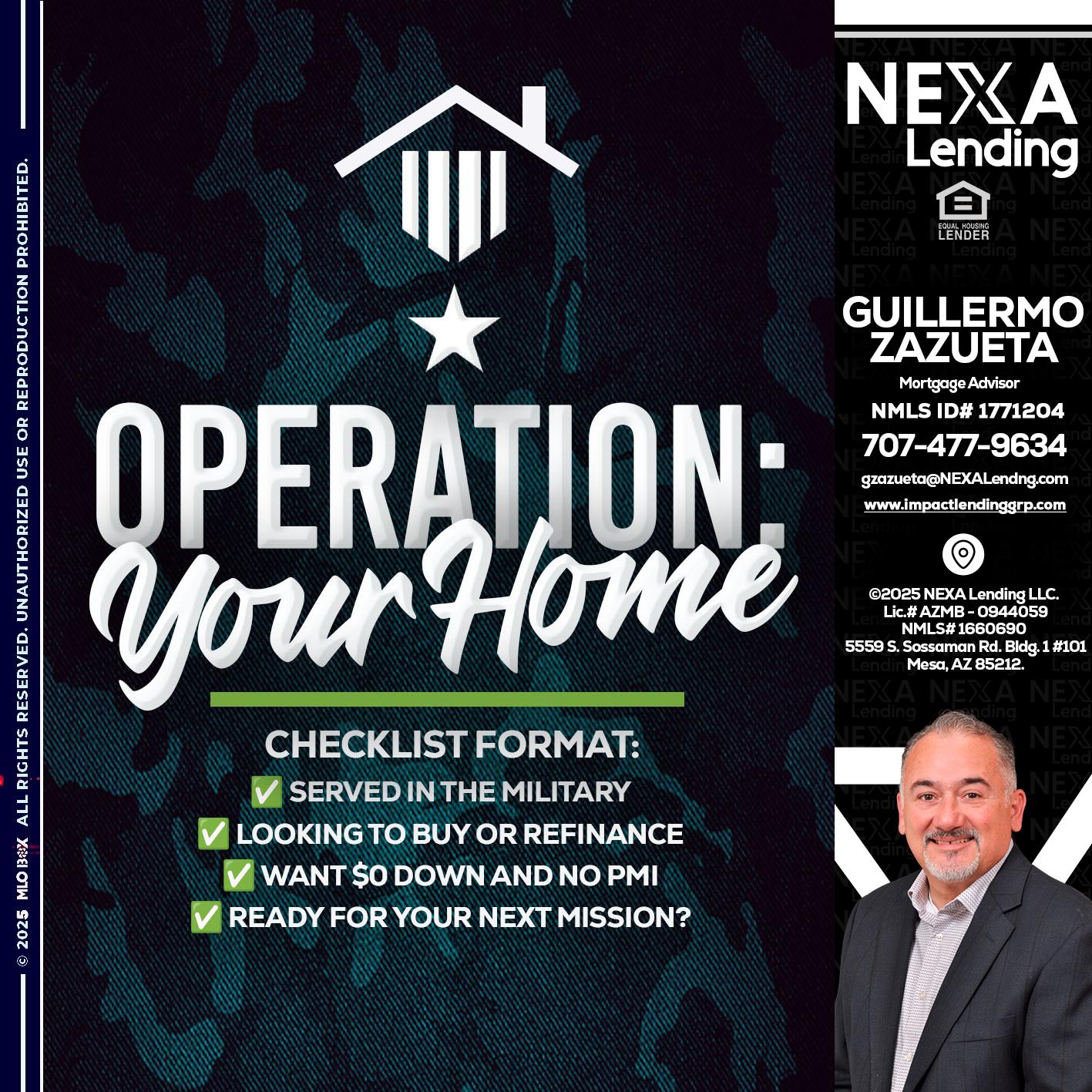 OPERATION YOUR HOME - Guillermo Zazueta -Mortgage Advisor