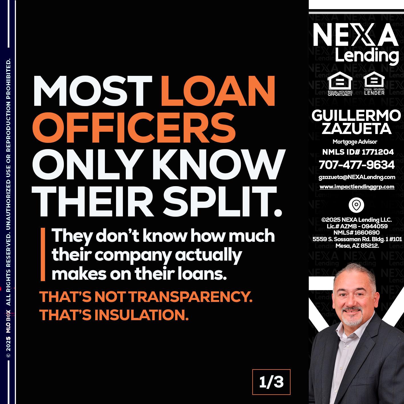1 OF 3 - Guillermo Zazueta -Mortgage Advisor