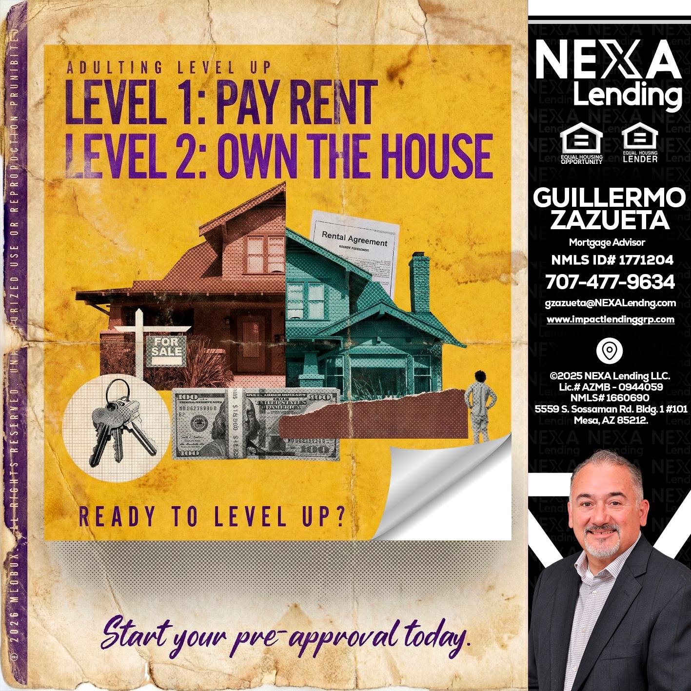LEVEL 1 - Guillermo Zazueta -Mortgage Advisor