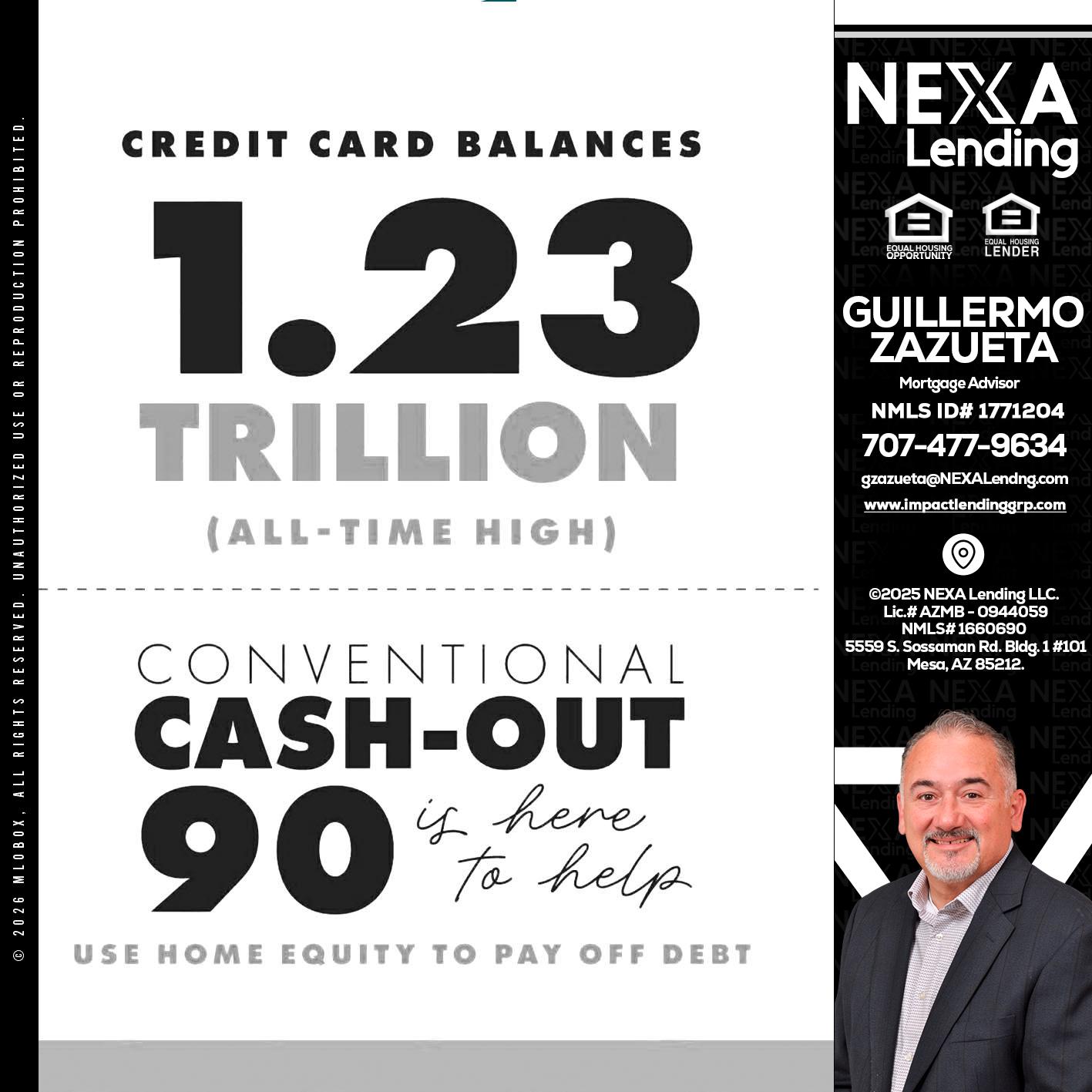 CREDIT CARD BALANCE - Guillermo Zazueta -Mortgage Advisor