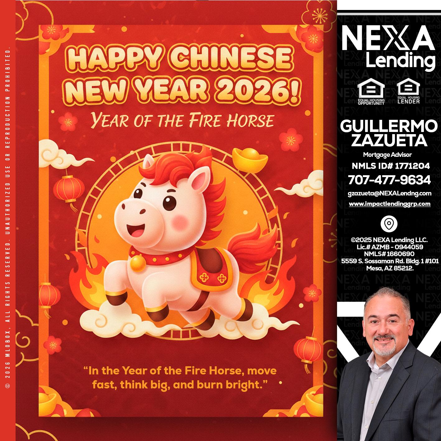 happy Chinese new year - Guillermo Zazueta -Mortgage Advisor