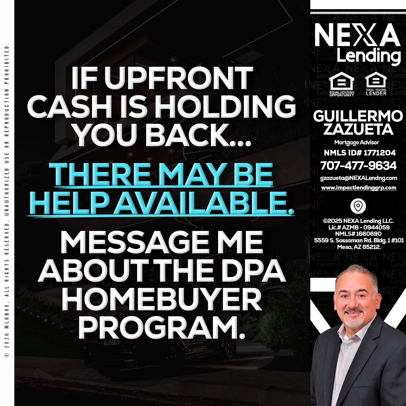 IF UPFRONT - Guillermo Zazueta -Mortgage Advisor