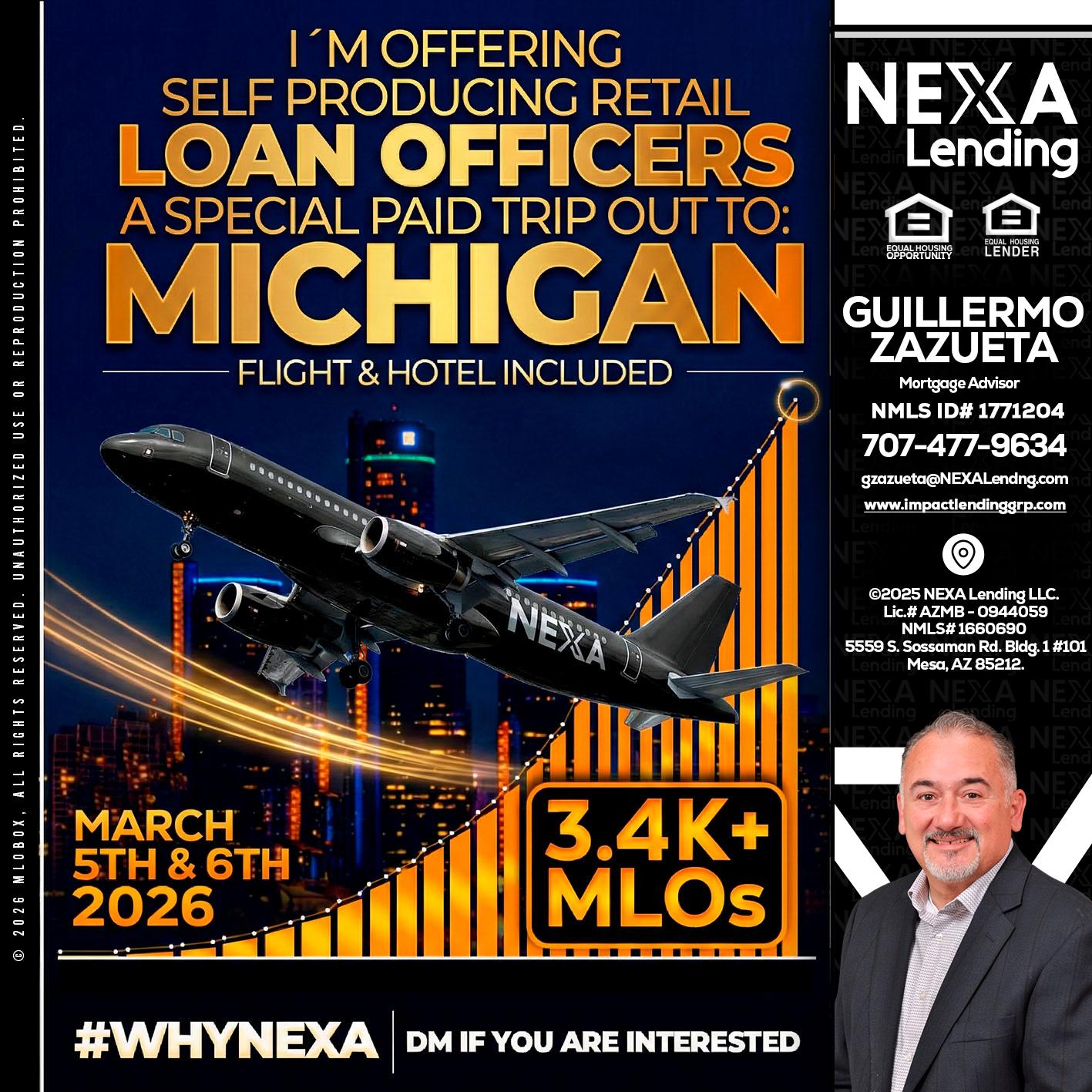 MICHIGAN - Guillermo Zazueta -Mortgage Advisor