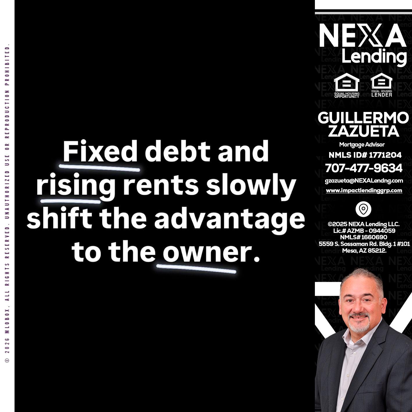 FIXED DEBT - Guillermo Zazueta -Mortgage Advisor