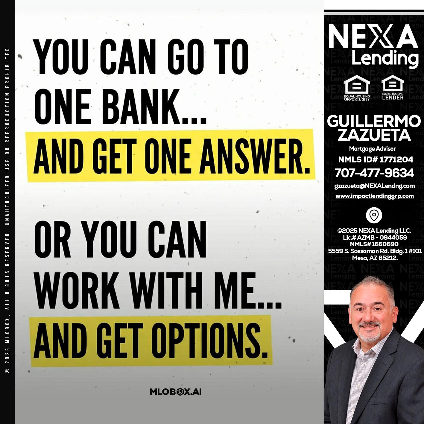 YOU CAN GO TO - Guillermo Zazueta -Mortgage Advisor