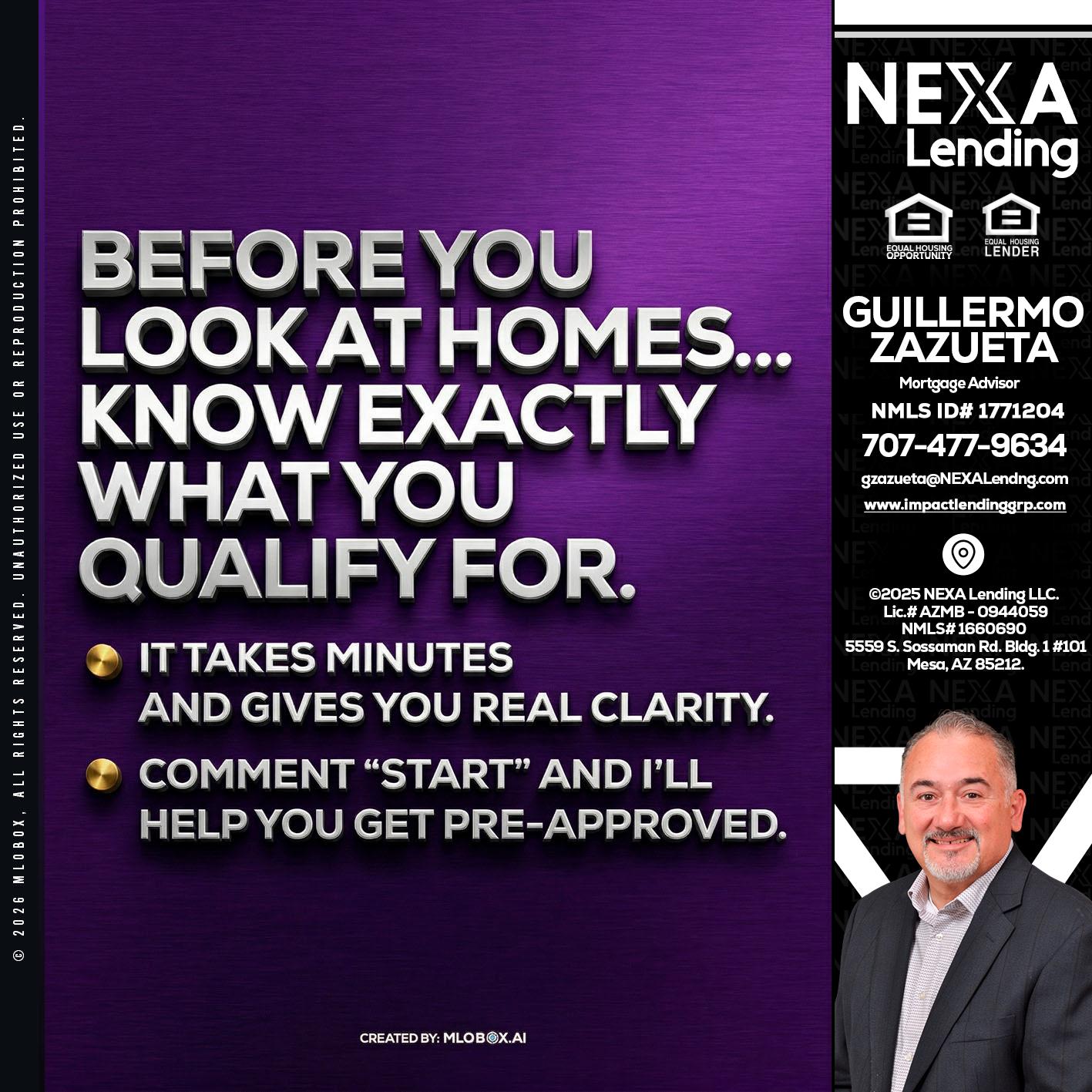 BEFORE YOU - Guillermo Zazueta -Mortgage Advisor