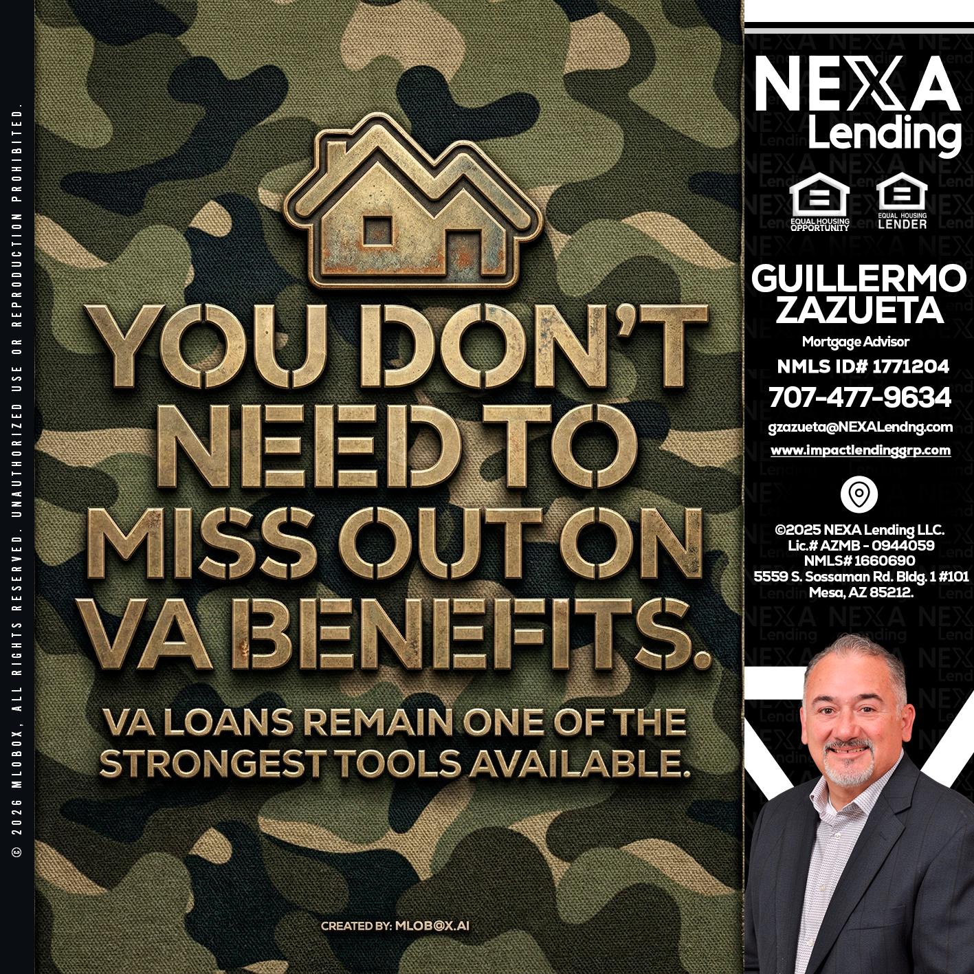 you don't need - Guillermo Zazueta -Mortgage Advisor
