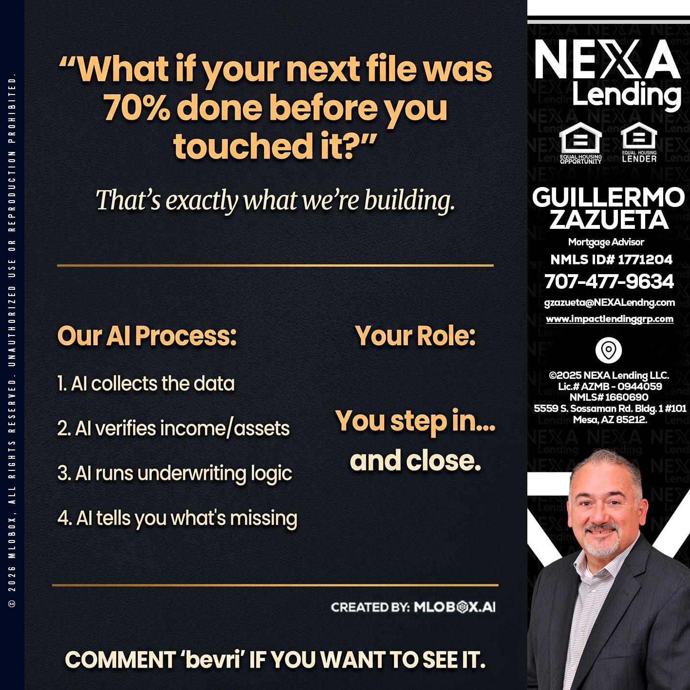 WHAT IF YOUR - Guillermo Zazueta -Mortgage Advisor