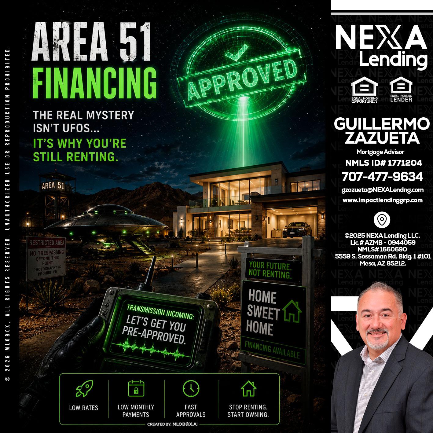 AREA 51 - Guillermo Zazueta -Mortgage Advisor