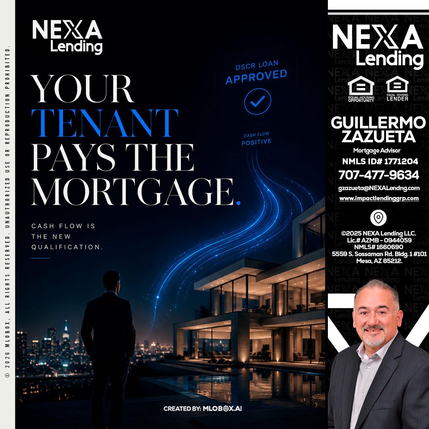 DSCR LOANS - Guillermo Zazueta -Mortgage Advisor