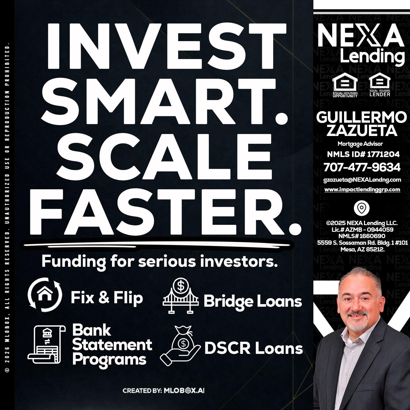 INVEST SMART - Guillermo Zazueta -Mortgage Advisor