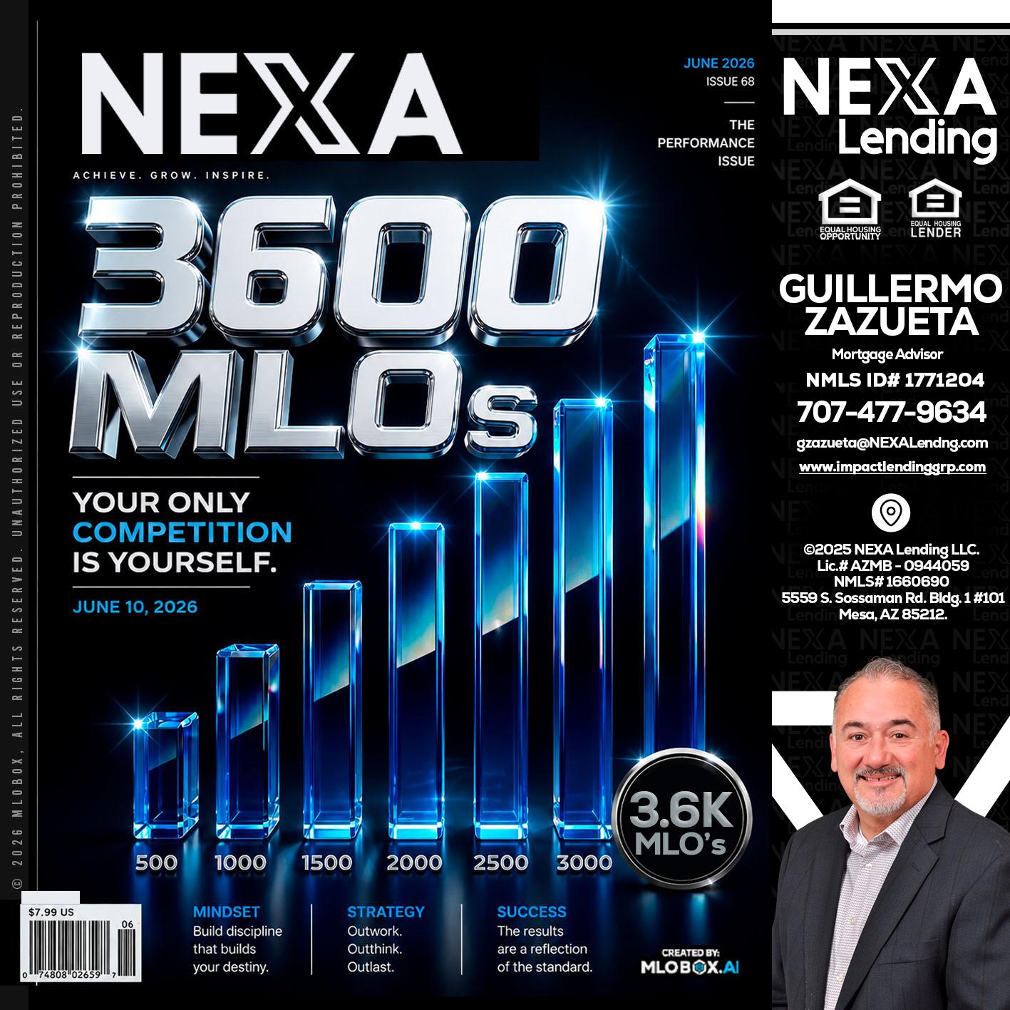 3600 MLOs - Guillermo Zazueta -Mortgage Advisor