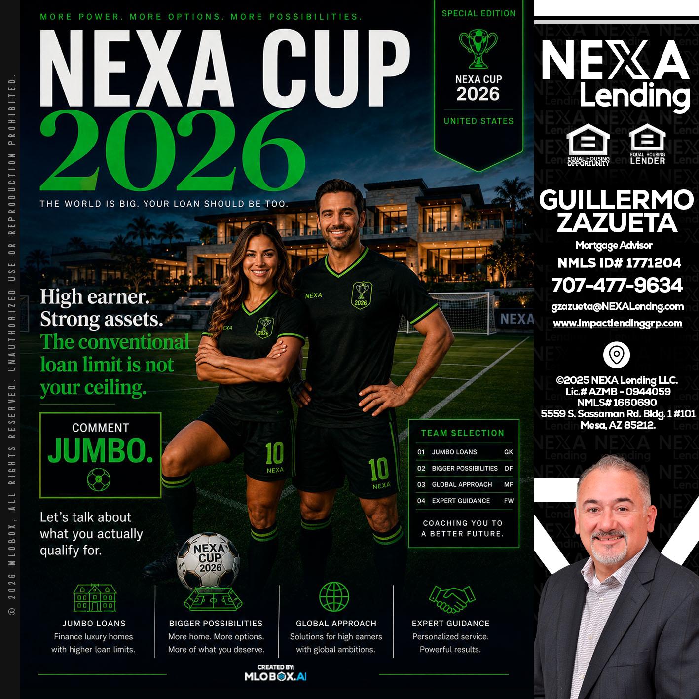 NEXA CUP 2026 - Guillermo Zazueta -Mortgage Advisor