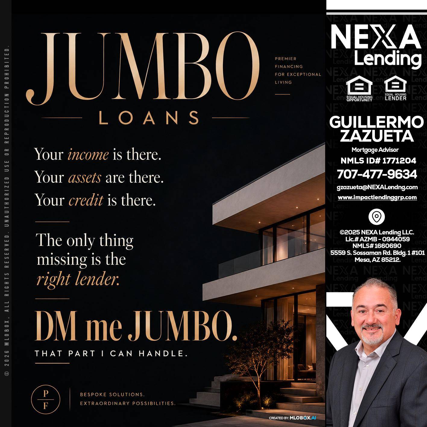JUMBO LOANS - Guillermo Zazueta -Mortgage Advisor